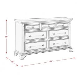 Trent 7-Drawer Antique Black Dresser by Picket House Furnishings -Picket House Furnishings Sales Store antique black picket house furnishings dressers cy600dr 76 1000