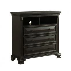 Trent Antique Black Media Chest by Picket House Furnishings