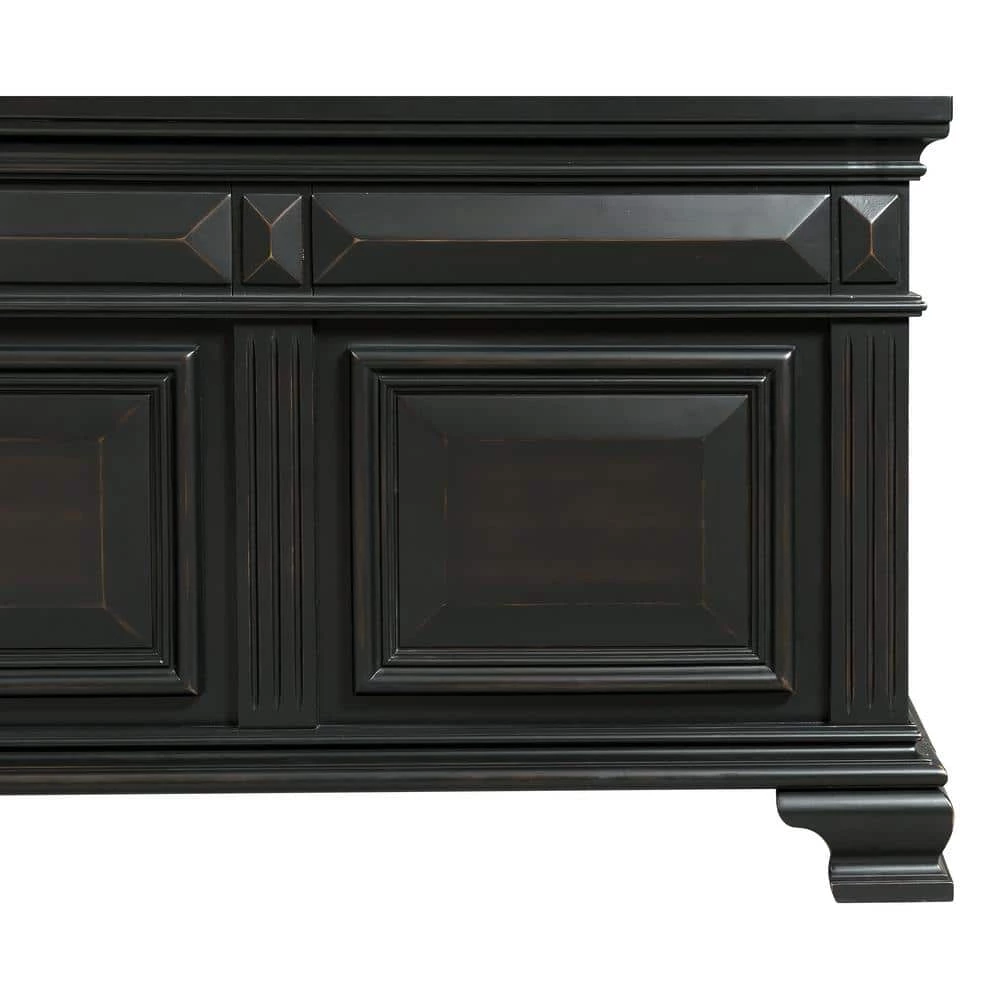 Trent Antique Black King Panel Bed by Picket House Furnishings 8 Trent Antique Black King Panel Bed by Picket House Furnishings - Image 8