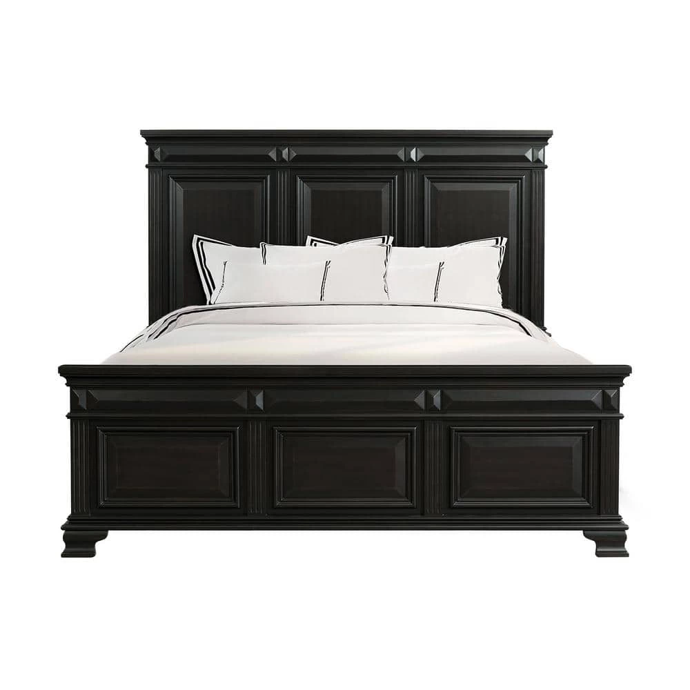 Trent Antique Black King Panel Bed by Picket House Furnishings 5 Trent Antique Black King Panel Bed by Picket House Furnishings - Image 5