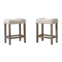 Turner 24 in. Natural Backless Counter Stool (Set of 2) by Picket House Furnishings