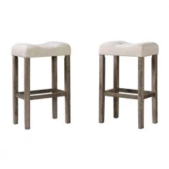 Turner 30 in. Natural Backless Wood Barstool Set (Set of 2) by Picket House Furnishings