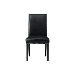 Pia Faux Leather Side Chair Set in Black by Picket House Furnishings -Picket House Furnishings Sales Store black picket house furnishings accent chairs dmi100sc 4f 1000