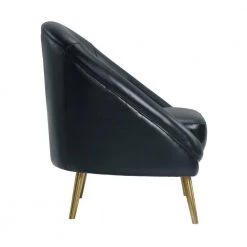 Taya Arm Chair with Gold Legs In Black by Picket House Furnishings -Picket House Furnishings Sales Store black picket house furnishings accent chairs uti123100gce 4f 1000