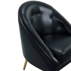Taya Arm Chair with Gold Legs In Black by Picket House Furnishings -Picket House Furnishings Sales Store black picket house furnishings accent chairs uti123100gce a0 1000