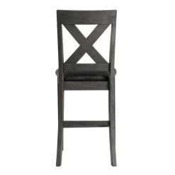 Alexa 24 in. High Back Wood Counter Height Side Chair Set in Gray (Set of 2) by Picket House Furnishings -Picket House Furnishings Sales Store black picket house furnishings bar stools dax400csc 1f 1000