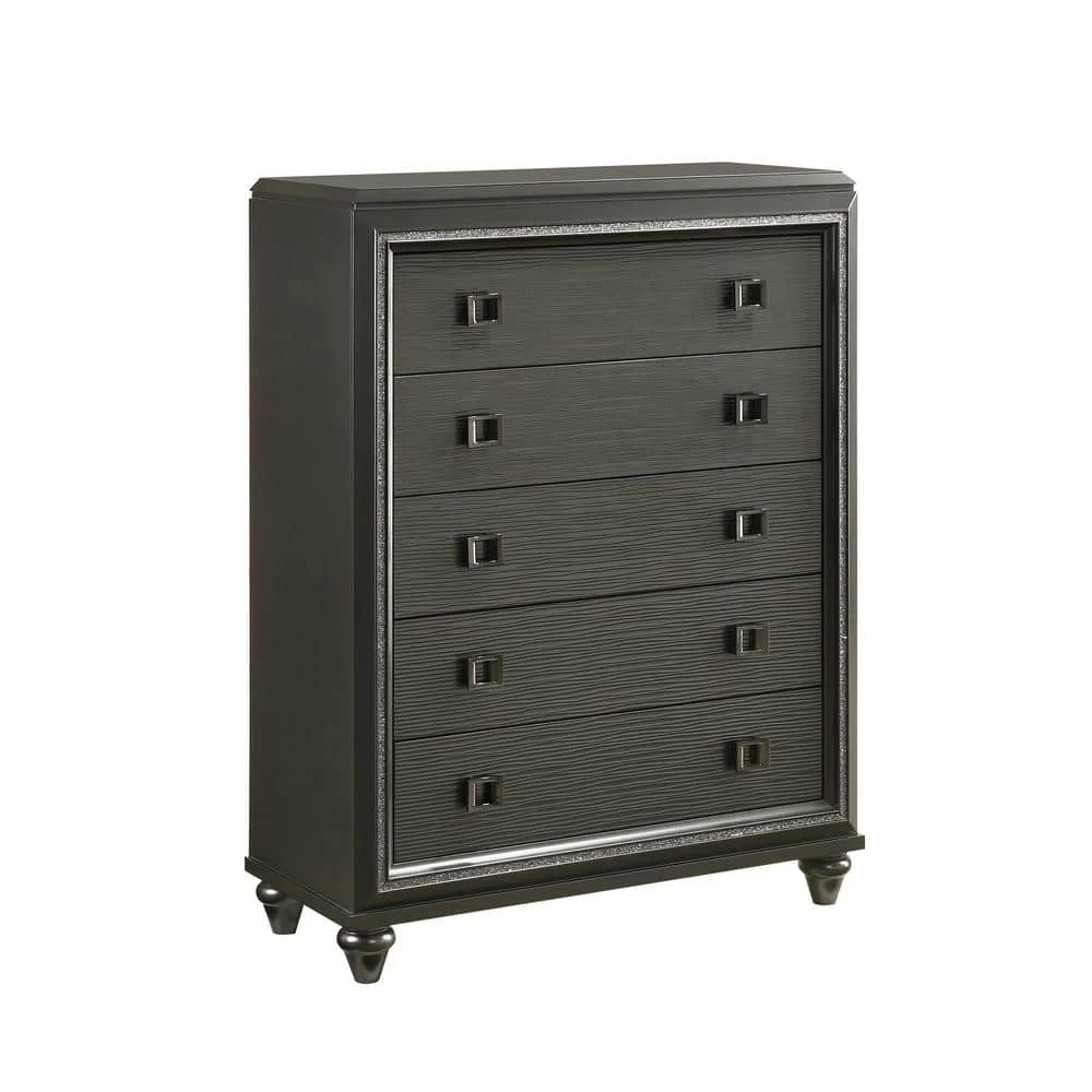 Faris 5-Drawer Chest in Black by Picket House Furnishings 1 Faris 5-Drawer Chest in Black by Picket House Furnishings