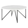 Kinsler Round Coffee Table in Black Marble by Picket House Furnishings