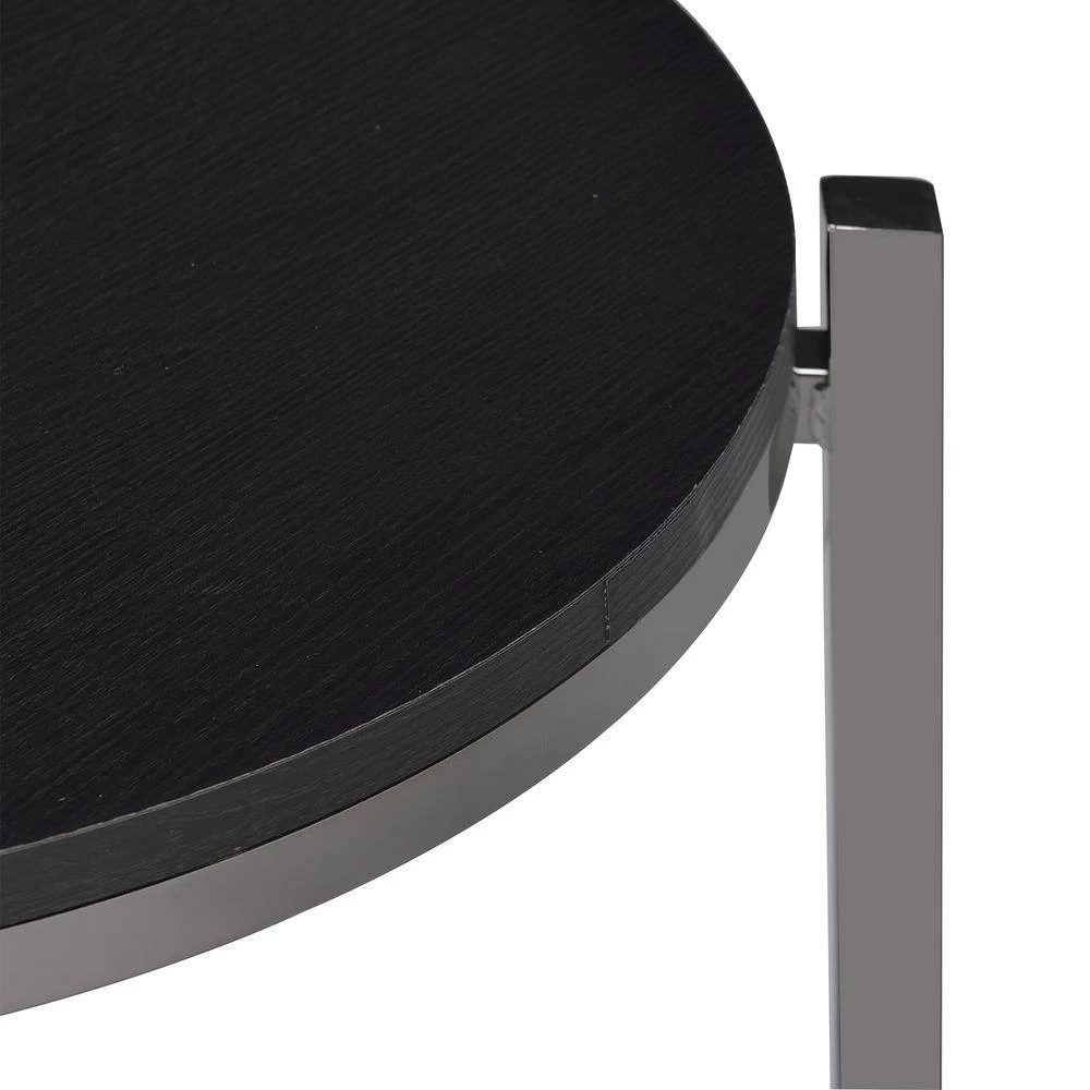 Simone 3-Piece 34 in. Black Medium Round Wood Coffee Table Set by Picket House Furnishings 8 Simone 3-Piece 34 in. Black Medium Round Wood Coffee Table Set by Picket House Furnishings - Image 8