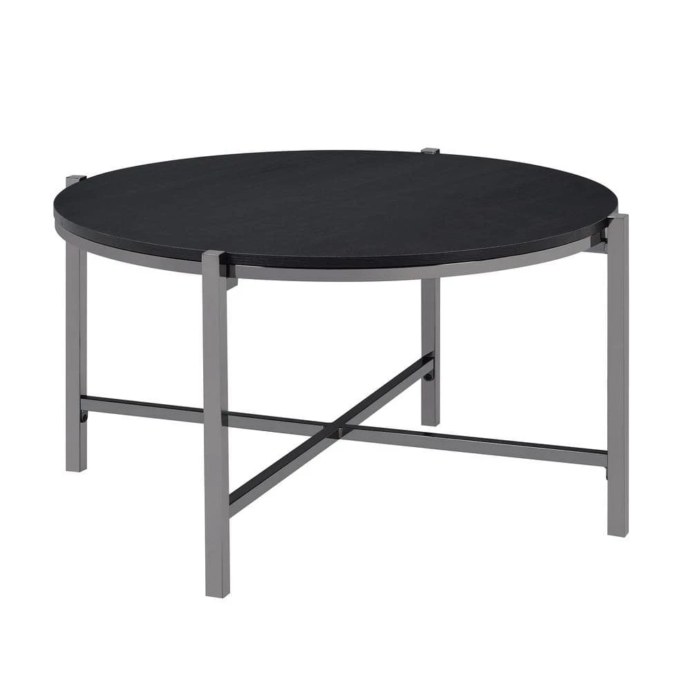Simone 3-Piece 34 in. Black Medium Round Wood Coffee Table Set by Picket House Furnishings 1 Simone 3-Piece 34 in. Black Medium Round Wood Coffee Table Set by Picket House Furnishings
