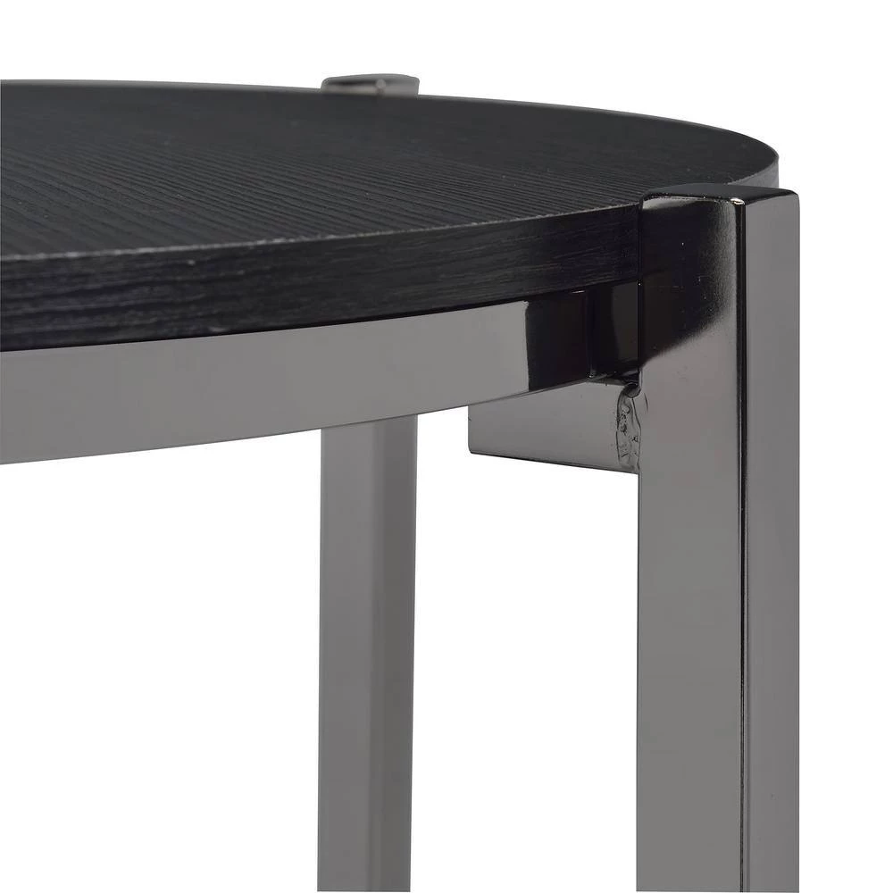 Simone 3-Piece 34 in. Black Medium Round Wood Coffee Table Set by Picket House Furnishings 9 Simone 3-Piece 34 in. Black Medium Round Wood Coffee Table Set by Picket House Furnishings - Image 9