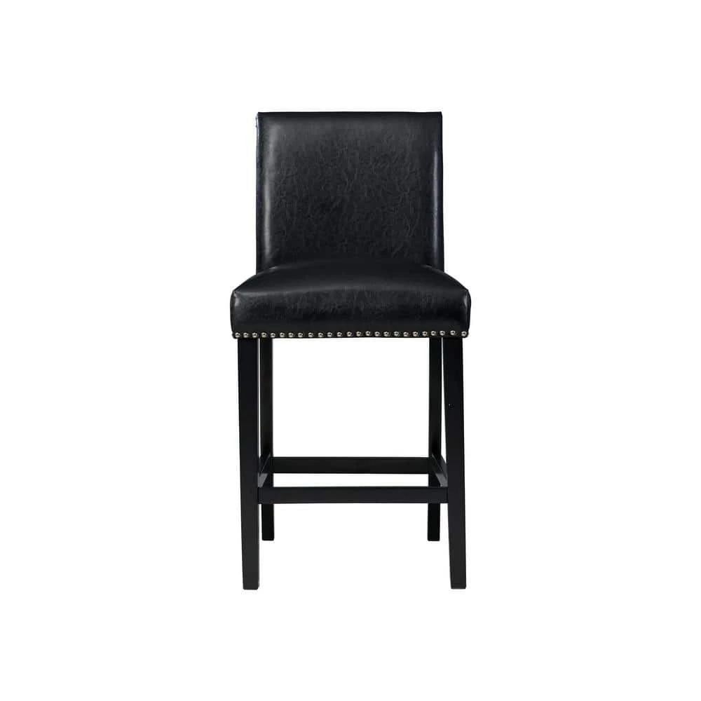 Pia Faux Leather Counter Height Side Chair Set in Black by Picket House Furnishings 4 Pia Faux Leather Counter Height Side Chair Set in Black by Picket House Furnishings - Image 4