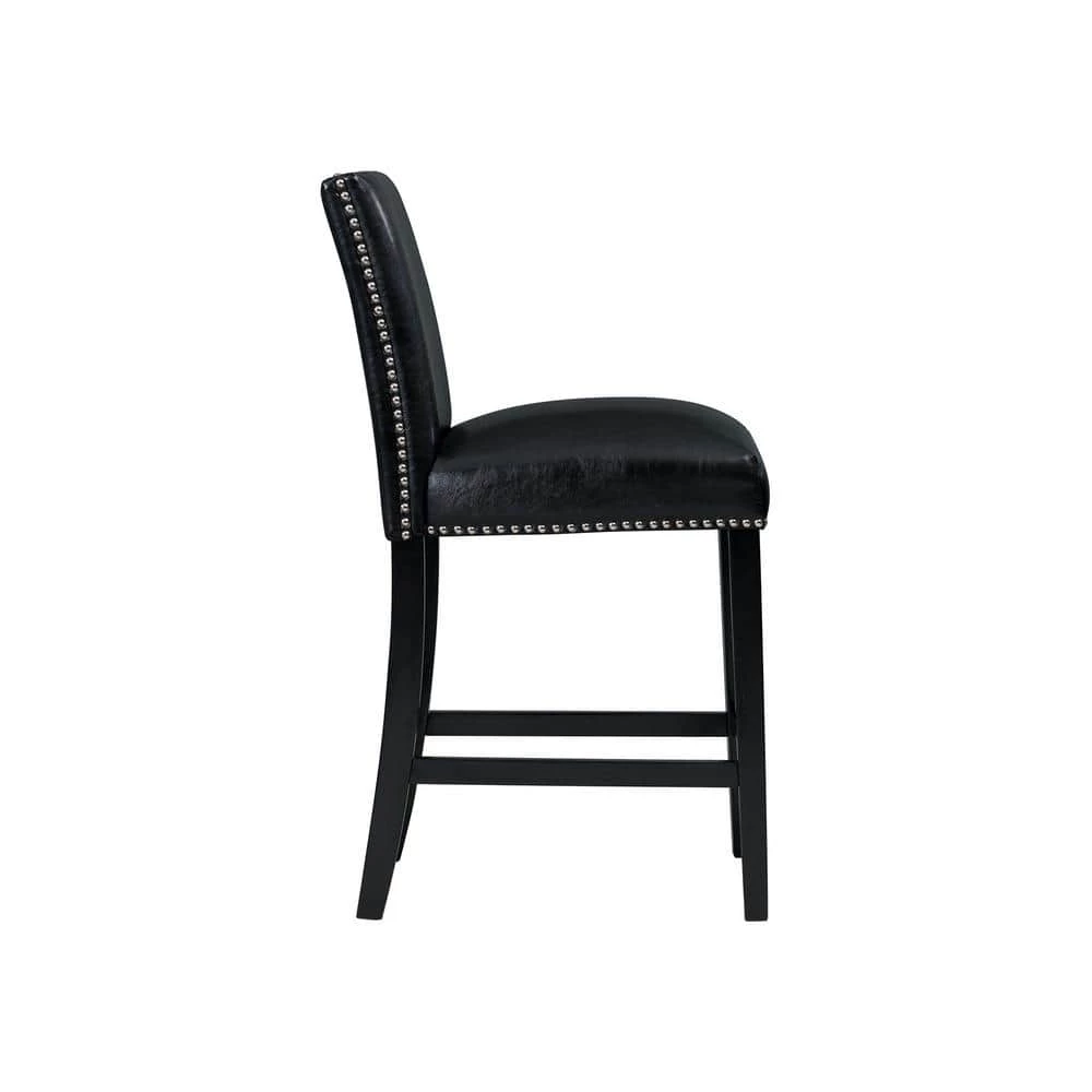Pia Faux Leather Counter Height Side Chair Set in Black by Picket House Furnishings 2 Pia Faux Leather Counter Height Side Chair Set in Black by Picket House Furnishings - Image 2