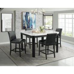 Pia Faux Leather Counter Height Side Chair Set in Black by Picket House Furnishings 11 Pia Faux Leather Counter Height Side Chair Set in Black by Picket House Furnishings -Picket House Furnishings Sales Store black picket house furnishings dining chairs dmi100csc fa 1000