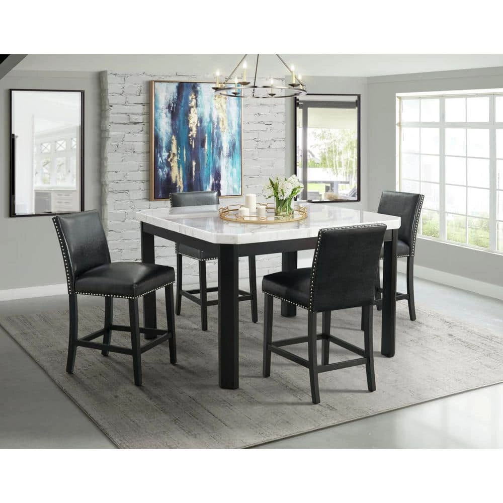 Pia Faux Leather Counter Height Side Chair Set in Black by Picket House Furnishings 6 Pia Faux Leather Counter Height Side Chair Set in Black by Picket House Furnishings - Image 6