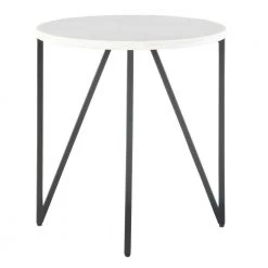 Kinsler Round End Table in Black Marble by Picket House Furnishings -Picket House Furnishings Sales Store black picket house furnishings end side tables ccr100ete 4f 1000
