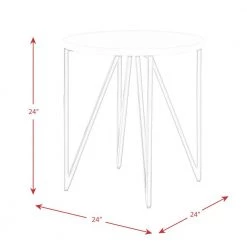 Kinsler Round End Table in Black Marble by Picket House Furnishings -Picket House Furnishings Sales Store black picket house furnishings end side tables ccr100ete 76 1000