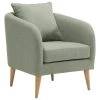 Zoe Accent Arm Chair with Wooden Legs in Gray by Picket House Furnishings