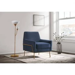 Kent Blue Modern Accent Arm Chair by Picket House Furnishings -Picket House Furnishings Sales Store blue picket house furnishings accent chairs ulp3200100e 31 1000