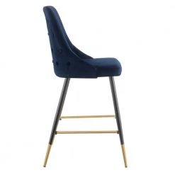 Zia 27 in. Navy High Back Metal Bar Stool (Set of 2) by Picket House Furnishings -Picket House Furnishings Sales Store blue picket house furnishings bar stools r 1350 286 bse 1f 1000