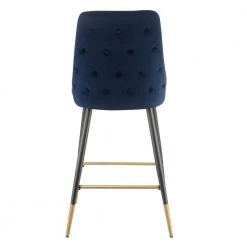 Zia 27 in. Navy High Back Metal Bar Stool (Set of 2) by Picket House Furnishings -Picket House Furnishings Sales Store blue picket house furnishings bar stools r 1350 286 bse 44 1000