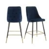 Zia 27 in. Navy High Back Metal Bar Stool (Set of 2) by Picket House Furnishings