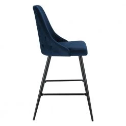 Ziva 27 in. Navy High Back Metal Bar Stool (Set of 2) by Picket House Furnishings -Picket House Furnishings Sales Store blue picket house furnishings bar stools r 2070 286 bse 1f 1000