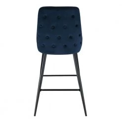 Ziva 27 in. Navy High Back Metal Bar Stool (Set of 2) by Picket House Furnishings -Picket House Furnishings Sales Store blue picket house furnishings bar stools r 2070 286 bse 44 1000