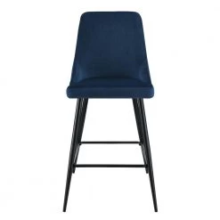 Ziva 27 in. Navy High Back Metal Bar Stool (Set of 2) by Picket House Furnishings -Picket House Furnishings Sales Store blue picket house furnishings bar stools r 2070 286 bse 4f 1000