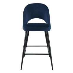 Loran 28.5 in. Navy High Back Metal Bar Stool (Set of 2) by Picket House Furnishings -Picket House Furnishings Sales Store blue picket house furnishings bar stools r 3110 286 bse 4f 1000