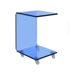 Peek Acrylic 13 in. Snack Table in Blue by Picket House Furnishings