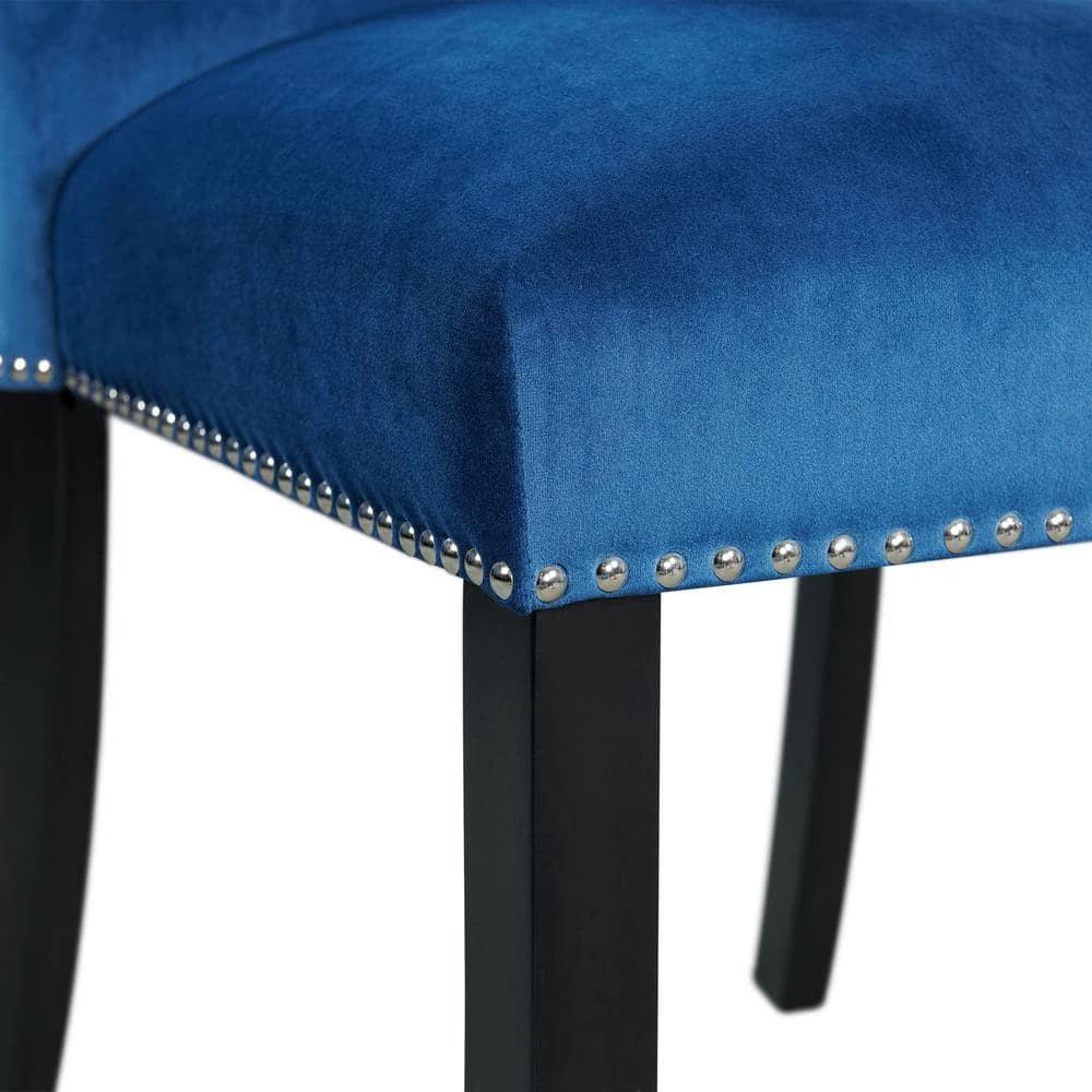 Celine Blue Velvet Counter Height Chair Set by Picket House Furnishings 7 Celine Blue Velvet Counter Height Chair Set by Picket House Furnishings - Image 7