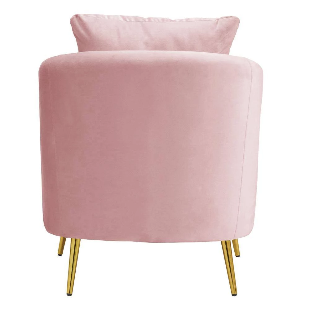 Blush Zuri Accent Chair with Gold Legs by Picket House Furnishings 6 Blush Zuri Accent Chair with Gold Legs by Picket House Furnishings - Image 6