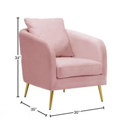 Blush Zuri Accent Chair with Gold Legs by Picket House Furnishings 12 Blush Zuri Accent Chair with Gold Legs by Picket House Furnishings -Picket House Furnishings Sales Store blush picket house furnishings accent chairs ujs1903101mle 40 1000