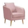 Zoe Accent Arm Chair with Wooden Legs in Blush by Picket House Furnishings