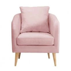 Zoe Accent Arm Chair with Wooden Legs in Blush by Picket House Furnishings -Picket House Furnishings Sales Store blush picket house furnishings accent chairs ujs1903101wle c3 1000
