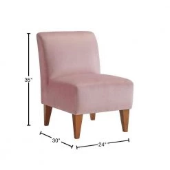 Elizabeth Blush Armless Slipper Chair by Picket House Furnishings -Picket House Furnishings Sales Store blush picket house furnishings accent chairs usc1903100e 40 1000