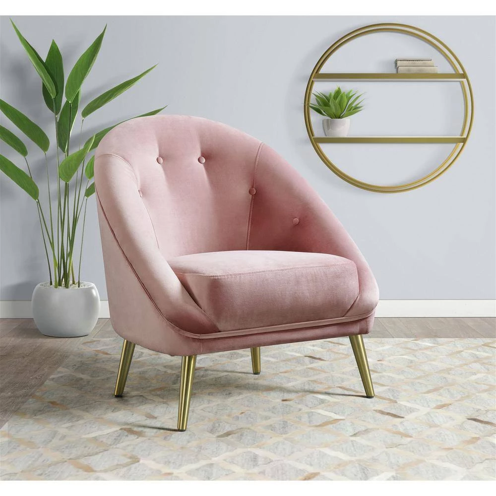 Blush Taryn Chair with Gold Legs by Picket House Furnishings 9 Blush Taryn Chair with Gold Legs by Picket House Furnishings - Image 9