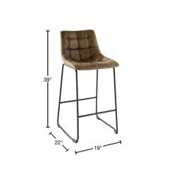 Richmond 29 in. Brown Bar Stool (Set of 2) by Picket House Furnishings -Picket House Furnishings Sales Store brown black picket house furnishings bar stools bsh400bse 40 1000