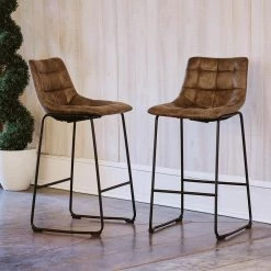 Picket House Furnishings Sales Store 14 Richmond 29 in. Brown Bar Stool (Set of 2) by Picket House Furnishings