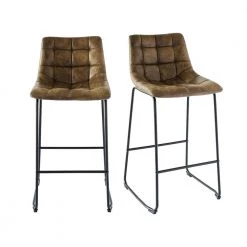 Richmond 29 in. Brown Bar Stool (Set of 2) by Picket House Furnishings -Picket House Furnishings Sales Store brown black picket house furnishings bar stools bsh400bse 77 1000