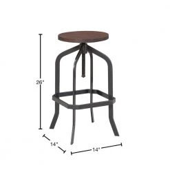 Court Brown Adjustable Bar Stool by Picket House Furnishings -Picket House Furnishings Sales Store brown black picket house furnishings bar stools bwy100bse 40 1000