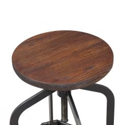 Court Brown Adjustable Bar Stool by Picket House Furnishings -Picket House Furnishings Sales Store brown black picket house furnishings bar stools bwy100bse 4f 1000