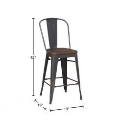 Logan Gray/Brown Bar Stool Set by Picket House Furnishings -Picket House Furnishings Sales Store brown gray picket house furnishings bar stools bmo100che 40 1000