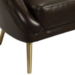 Brown Taya Chair with Gold Legs by Picket House Furnishings -Picket House Furnishings Sales Store brown picket house furnishings accent chairs uti121100gce fa 1000