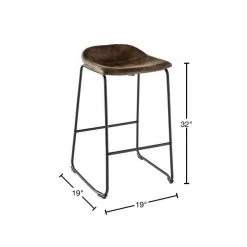 Galloway 29 in. Brown Bar Stool (Set of 2) by Picket House Furnishings -Picket House Furnishings Sales Store brown picket house furnishings bar stools bcz400bse 40 1000