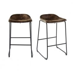 Galloway 29 in. Brown Bar Stool (Set of 2) by Picket House Furnishings -Picket House Furnishings Sales Store brown picket house furnishings bar stools bcz400bse 77 1000