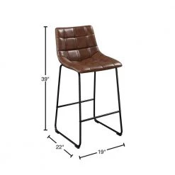 Richmond 30 in. Cappuccino High Back Metal Bar Stool (Set of 2) by Picket House Furnishings 11 Richmond 30 in. Cappuccino High Back Metal Bar Stool (Set of 2) by Picket House Furnishings -Picket House Furnishings Sales Store brown picket house furnishings bar stools bsh800bse 40 1000