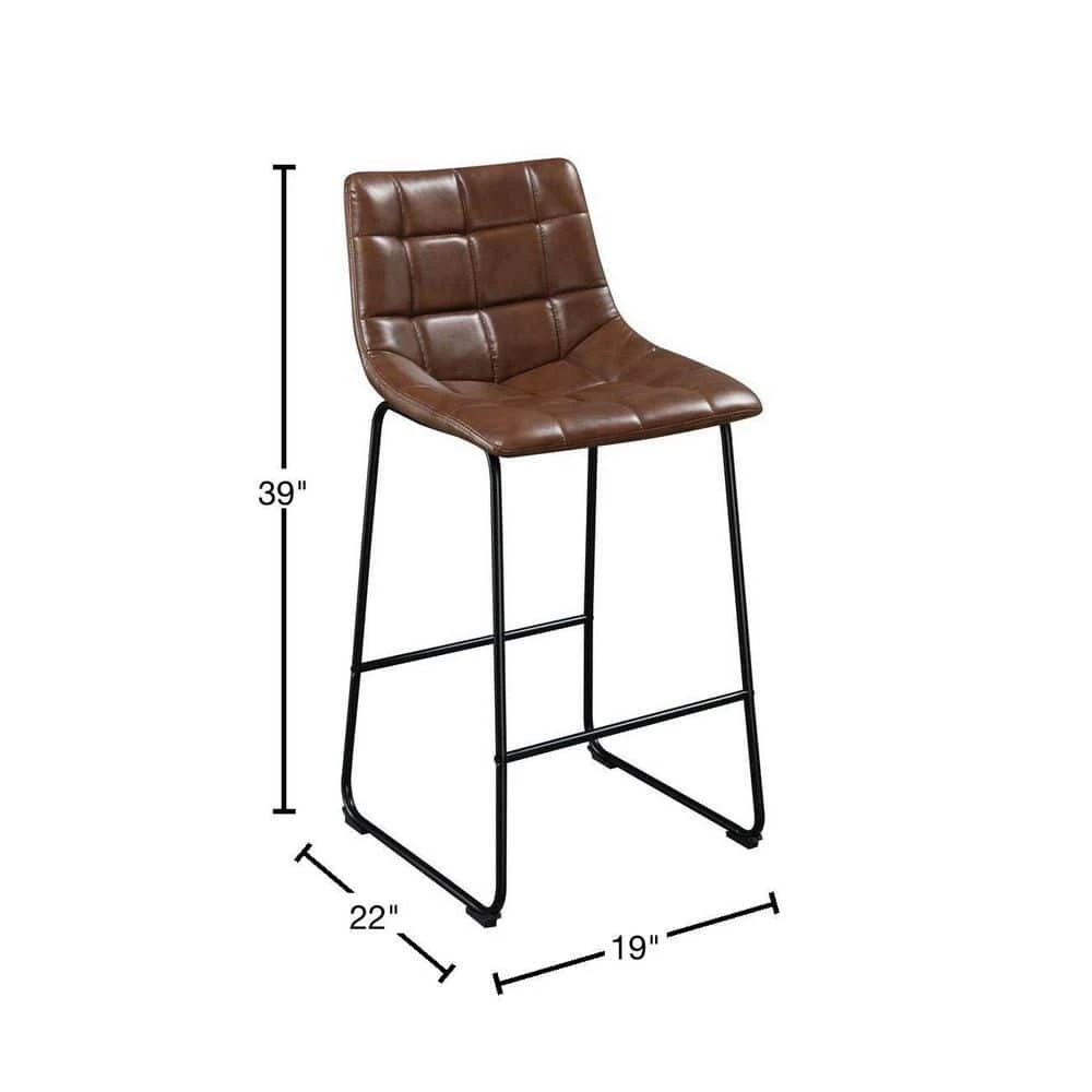 Richmond 30 in. Cappuccino High Back Metal Bar Stool (Set of 2) by Picket House Furnishings 3 Richmond 30 in. Cappuccino High Back Metal Bar Stool (Set of 2) by Picket House Furnishings - Image 3