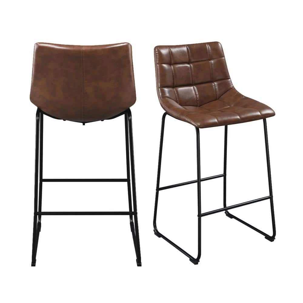 Richmond 30 in. Cappuccino High Back Metal Bar Stool (Set of 2) by Picket House Furnishings 1 Richmond 30 in. Cappuccino High Back Metal Bar Stool (Set of 2) by Picket House Furnishings